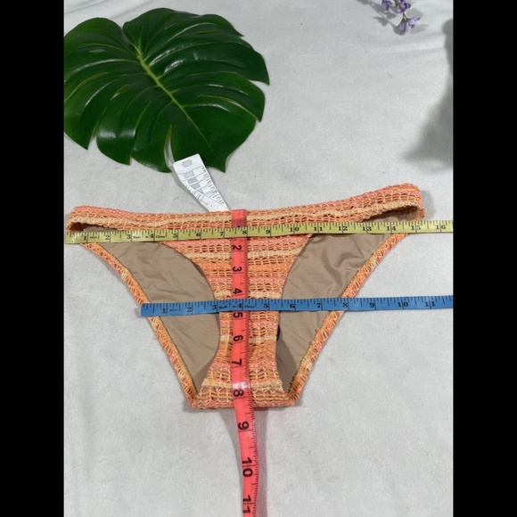 NEW Volcom Wildly Bare Crochet Bikini Bottom in Sparkler Orange‎ [ Medium ] - Picture 3 of 12